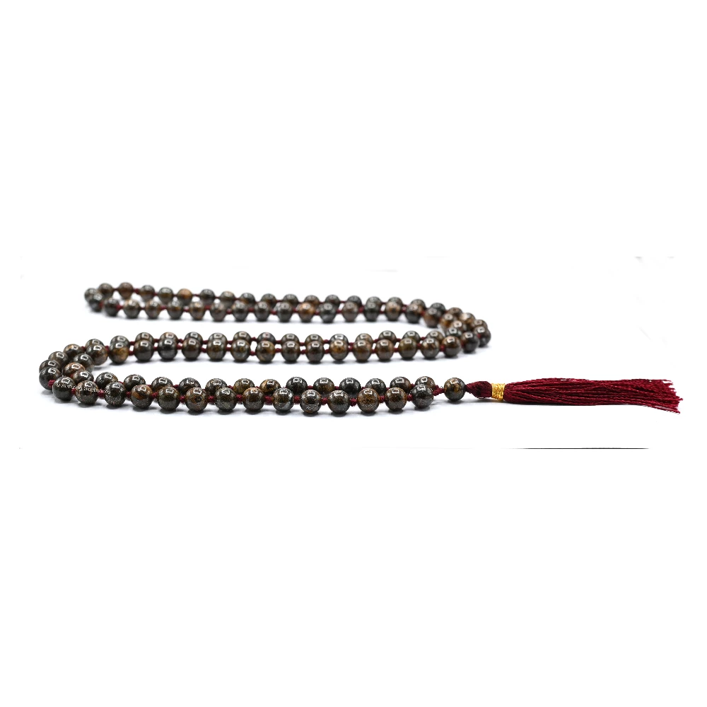 Bronzite Mala (Hand Knotted)