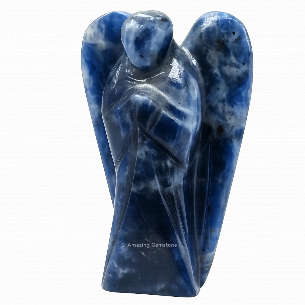 Sodalite Angel Figurine (2 Inch)