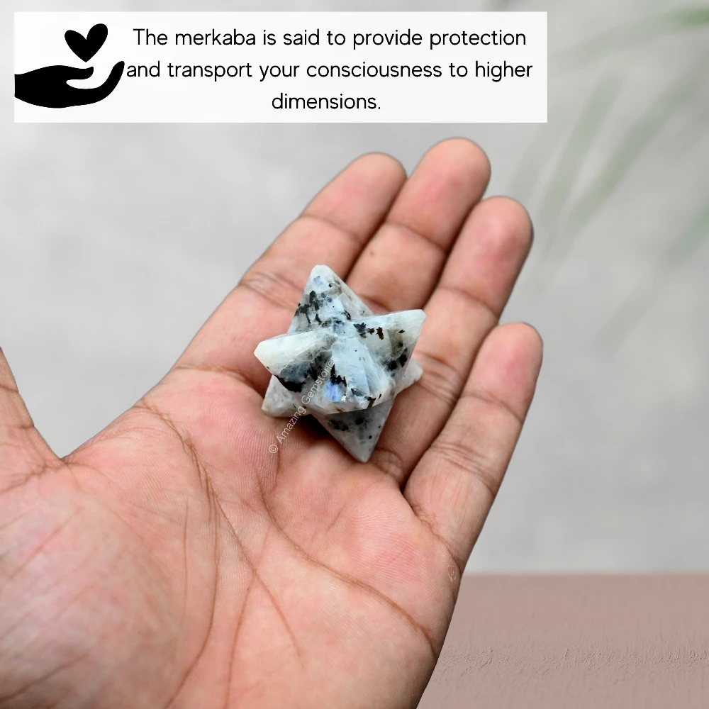 Rainbow Moonstone Merkaba (15-20 mm)