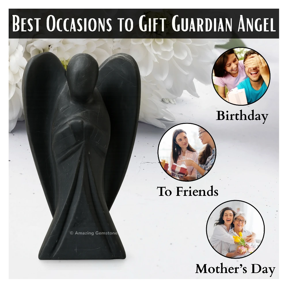 Shungite Angel Figurine (4 Inch)
