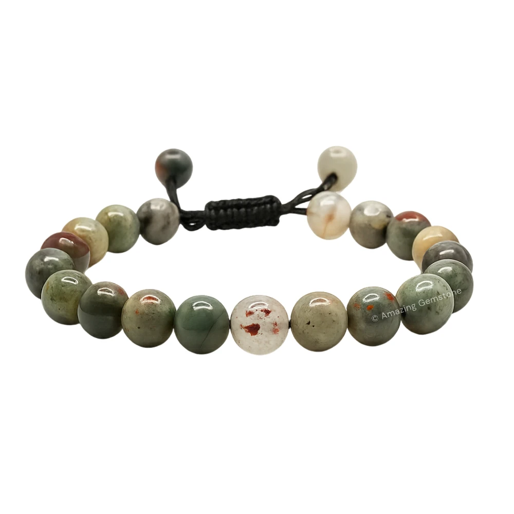 African Bloodstone Bracelet (Adjustable)
