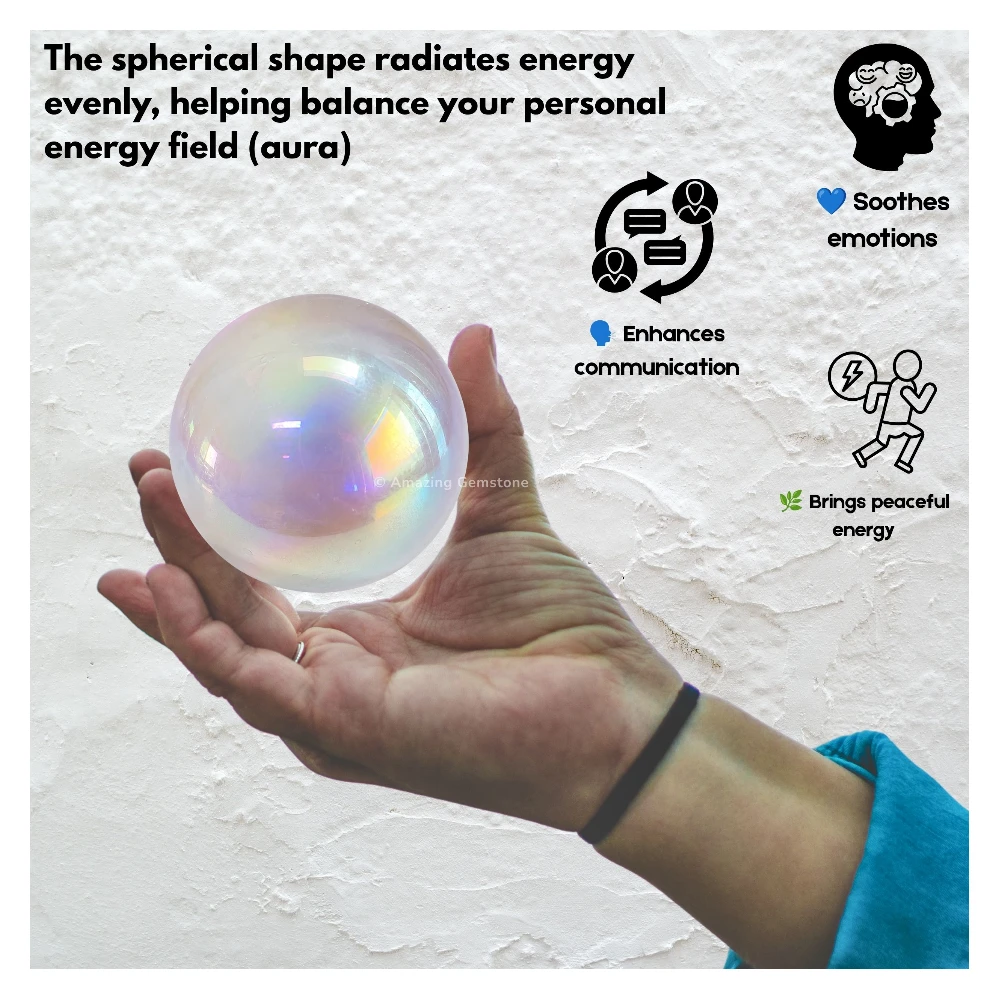 Angel Aura Quartz Sphere (2 Inch)