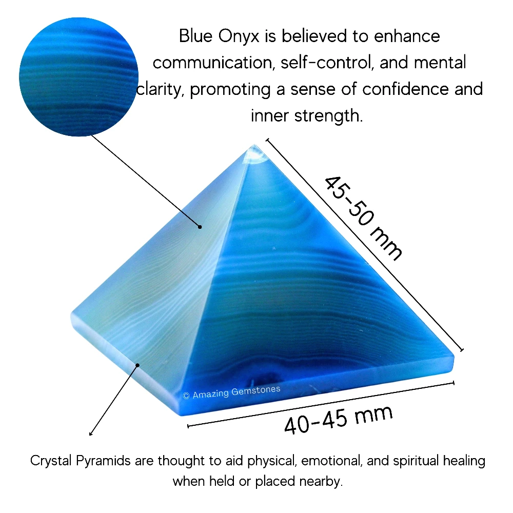 Blue Onyx Pyramid (2 Inch)