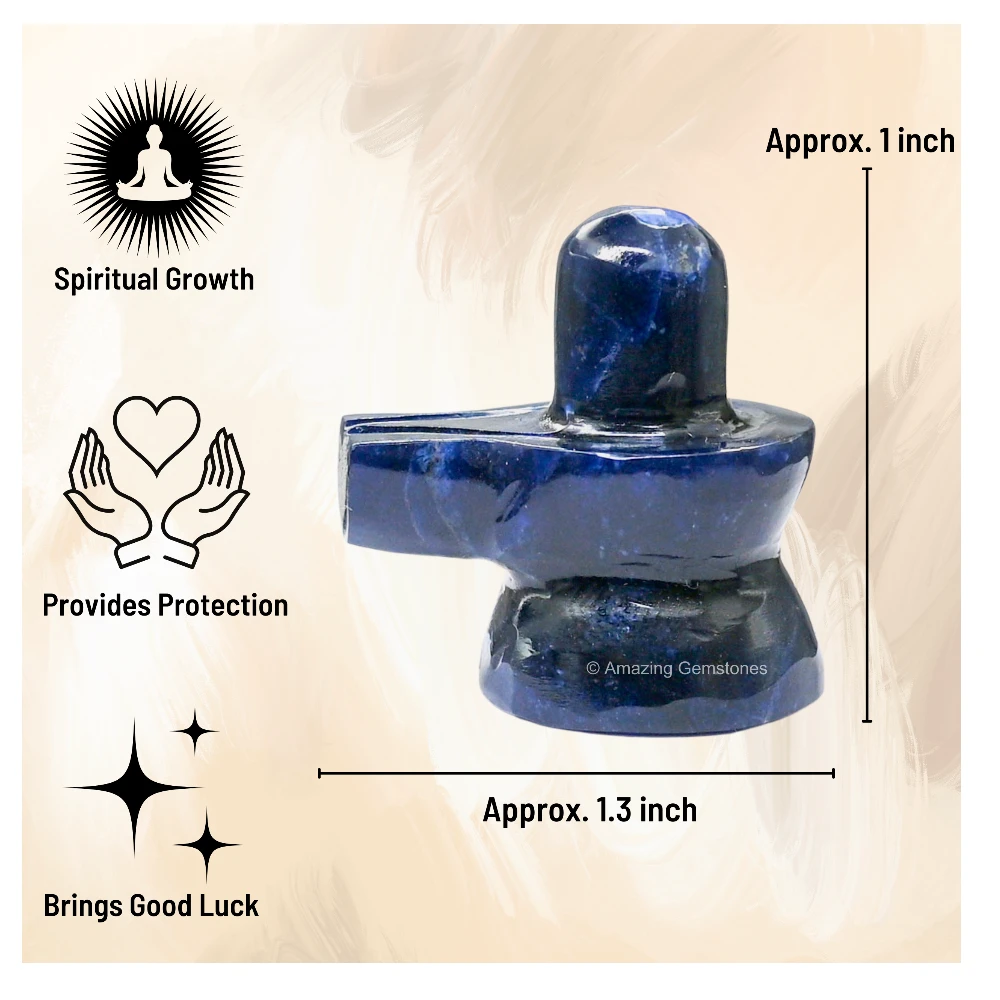 Dark Sodalite Shivling