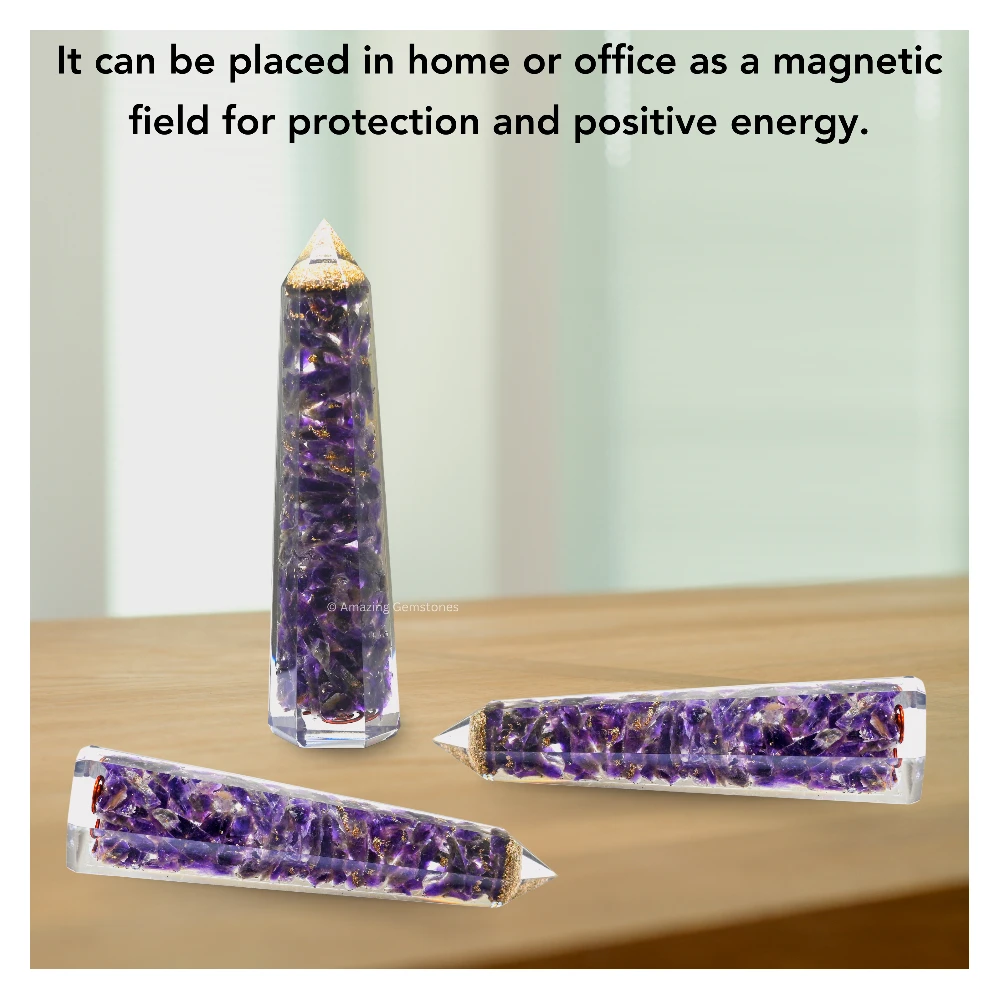 Amethyst Orgone Tower (4.5 Inch)