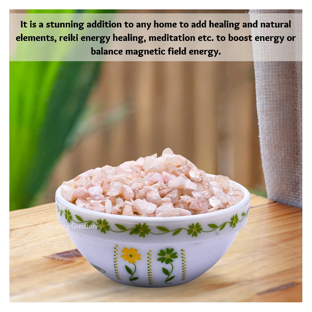 Angel Aura Rose Quartz Chips (1LB)