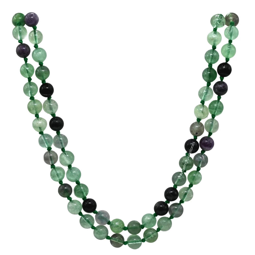 Multi Fluorite Mala (Hand Knotted)