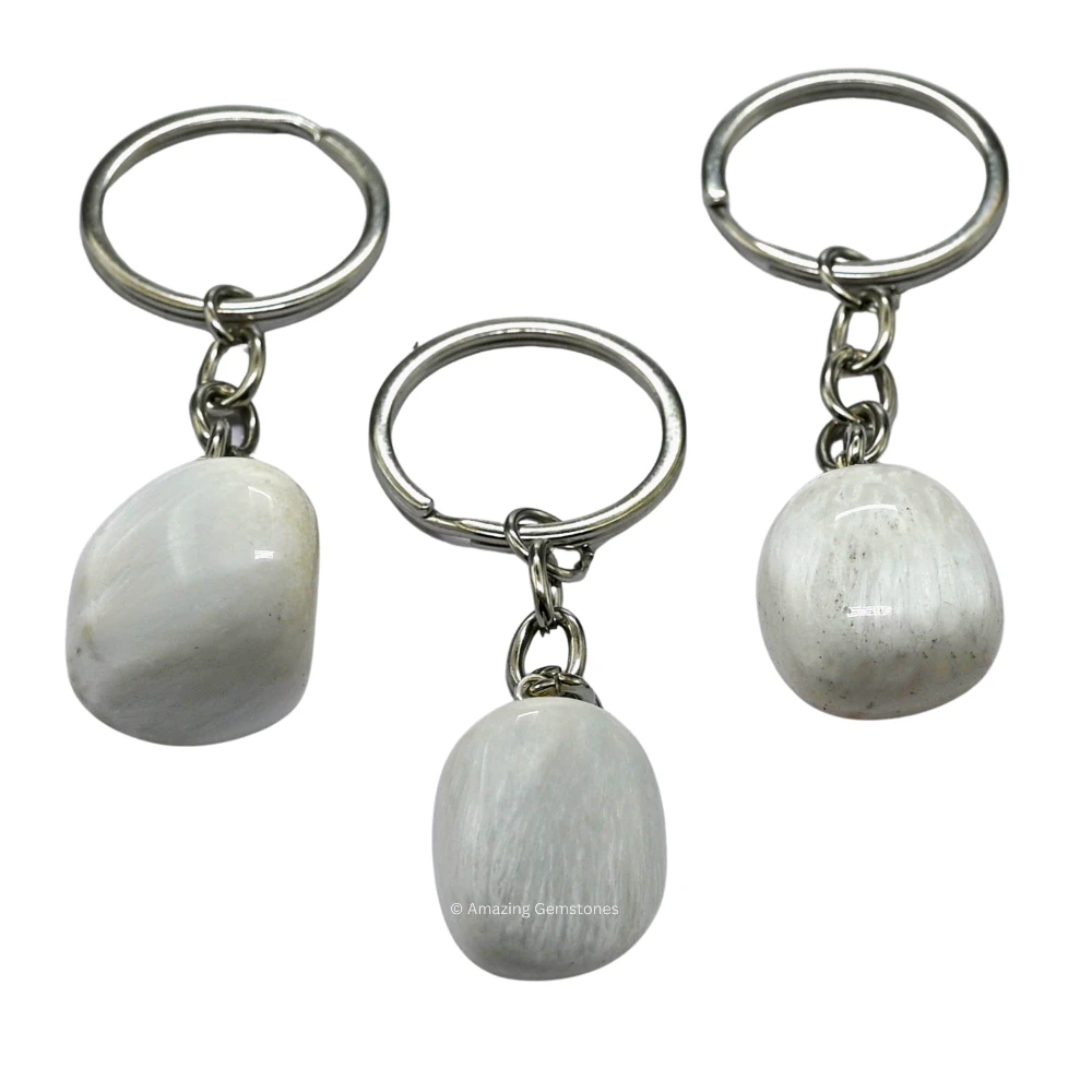 Scolecite Keychain Keys Holder (Tumble)