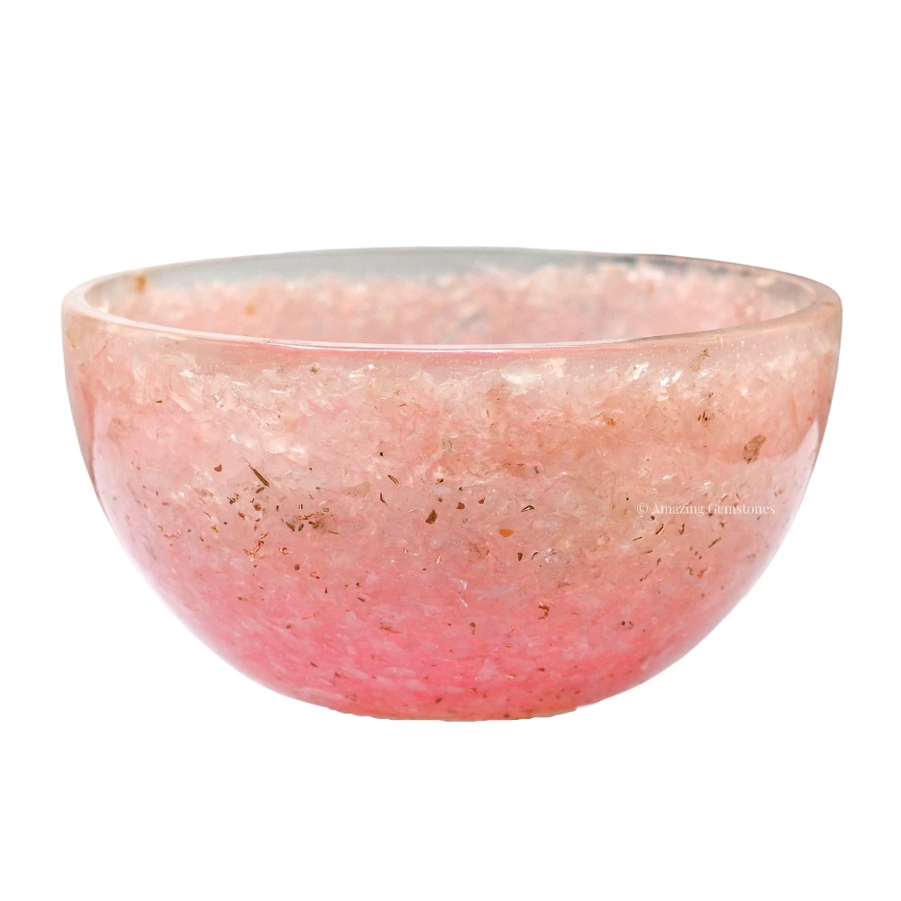 Rose Quartz Crystal Orgone Bowl (3 Inch)