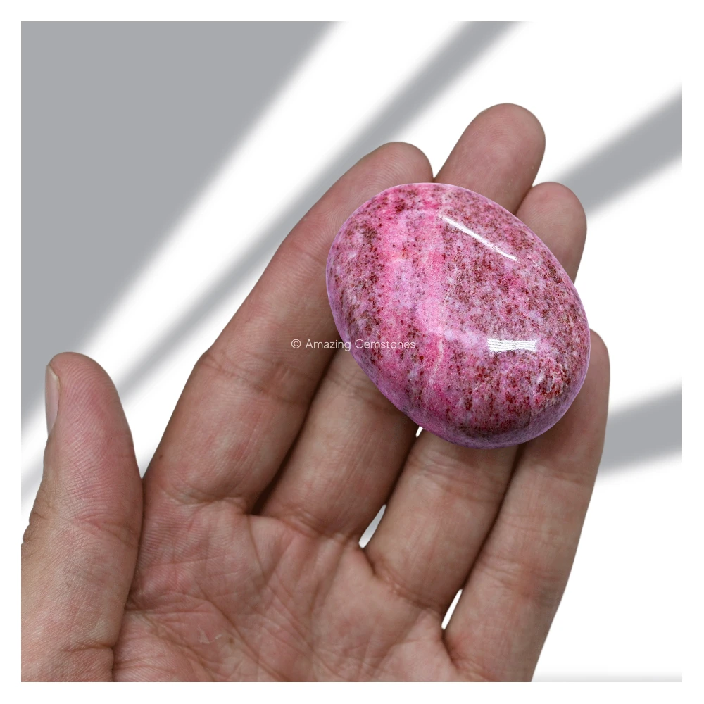 Thulite Palm Stone