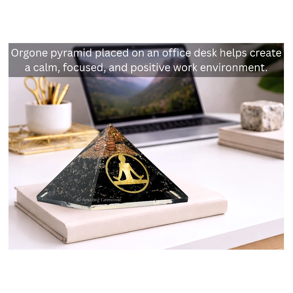Shungite Orgone Pyramid - Buddha