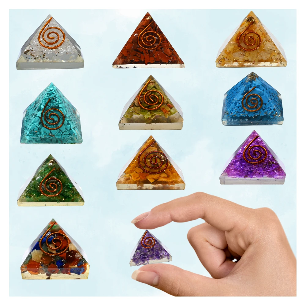 Set of 11 Orgonite Orgone Pyramid