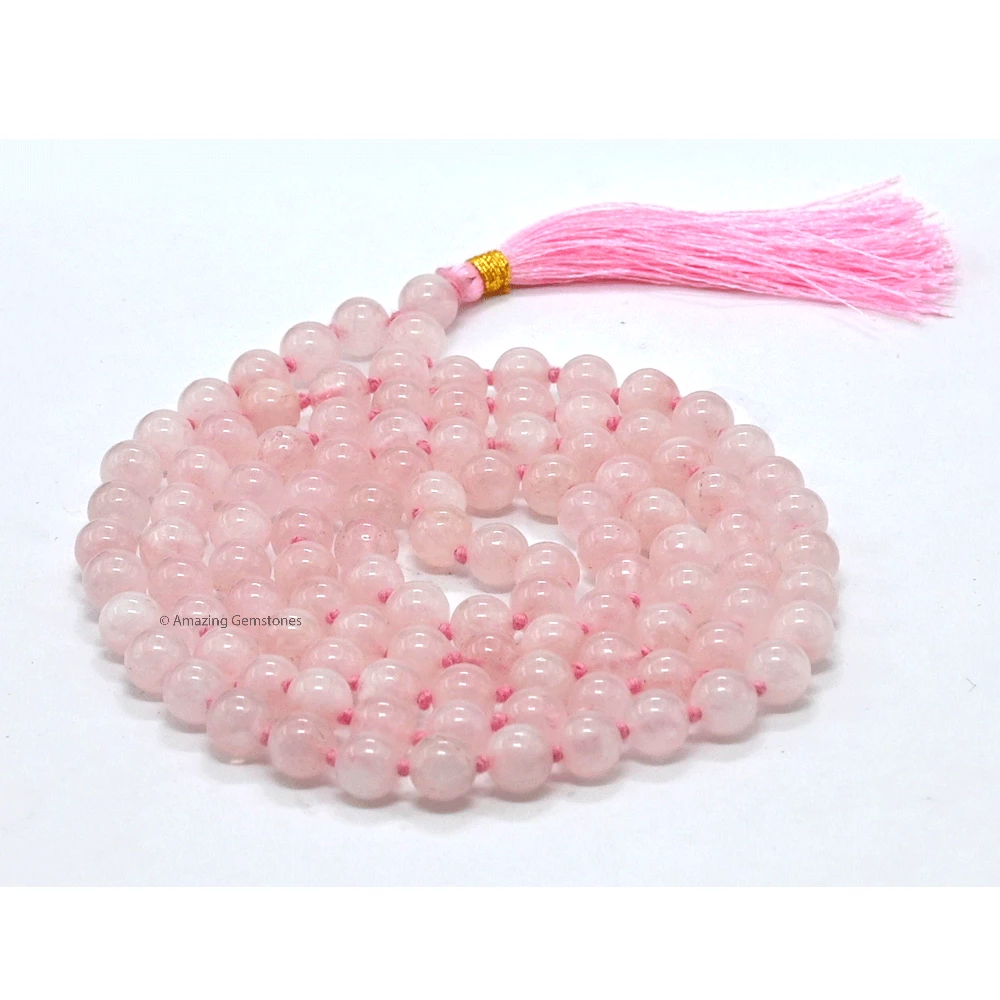 Rose Quartz Mala (Hand Knotted)