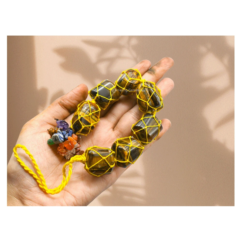 Tiger Eye Tumbled Car Hanging Ornaments