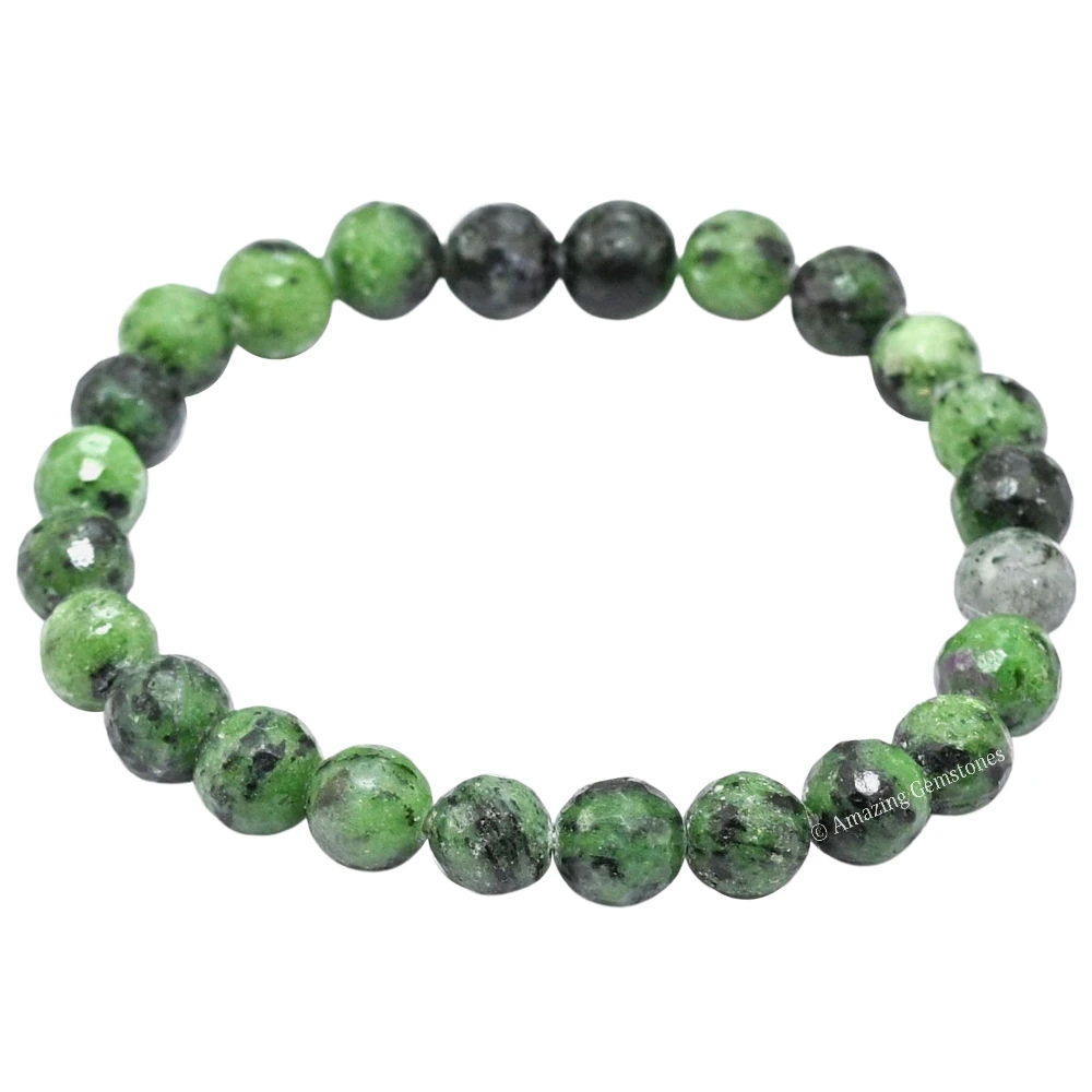 Ruby Zoisite Bracelet (Faceted-Stretchable)