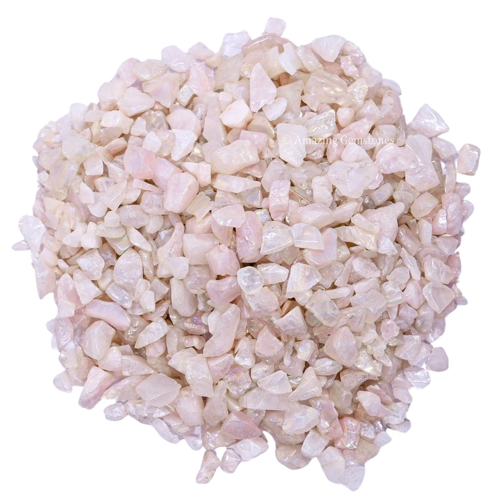 Angel Aura Rose Quartz Chips (1LB)