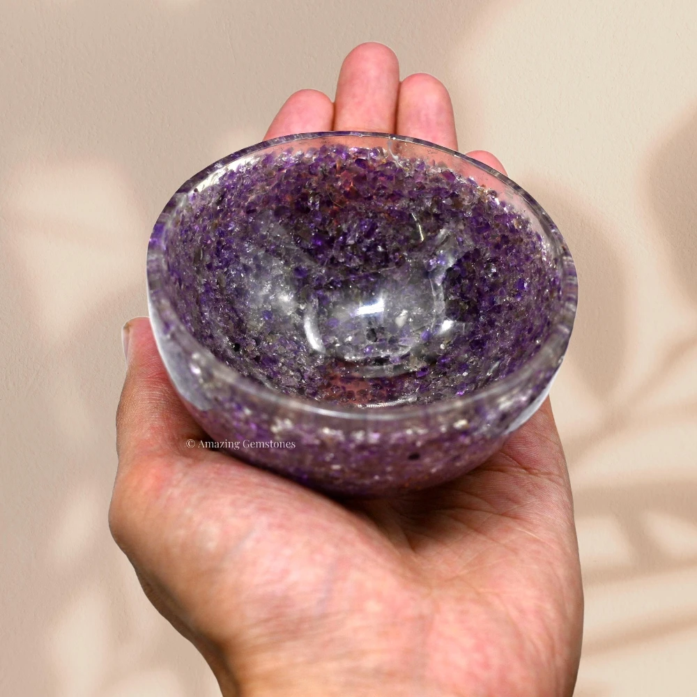Amethyst Crystal Orgone Bowl (3 Inch)