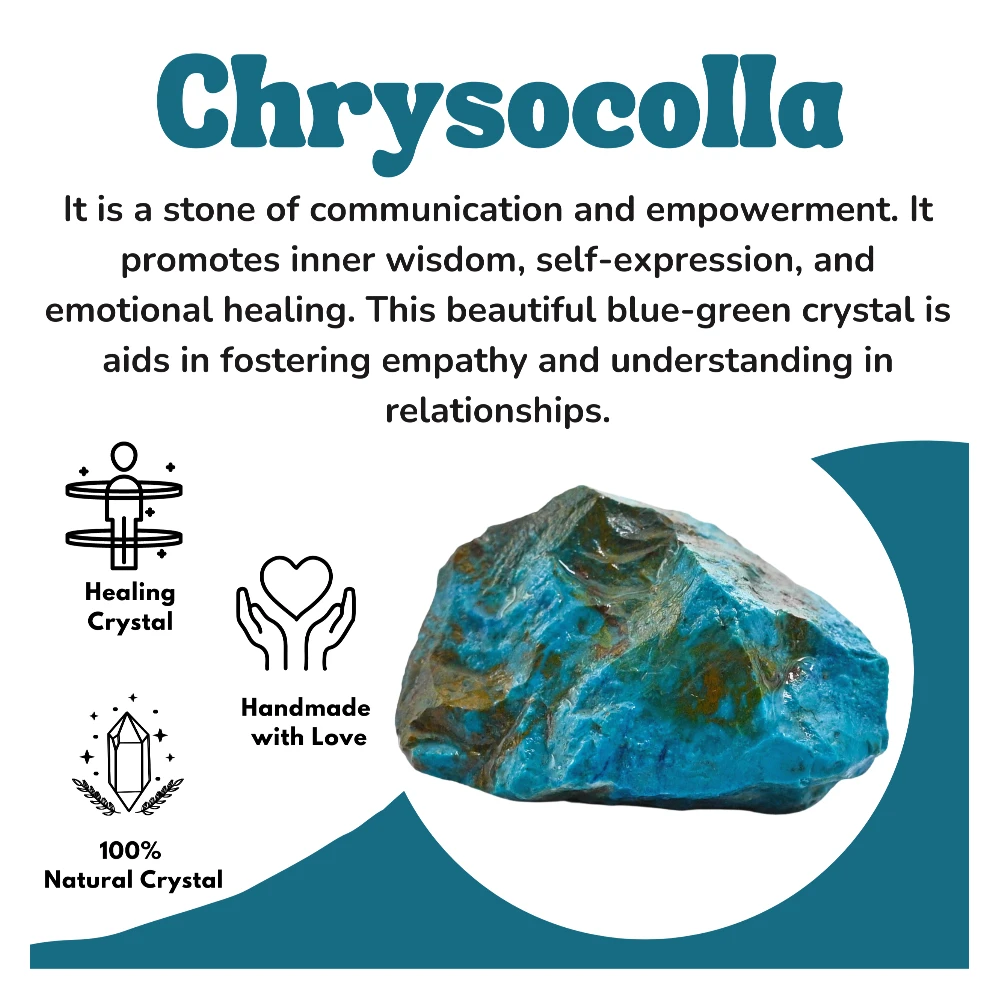 Chrysocolla Raw Crystals (2 Pieces)