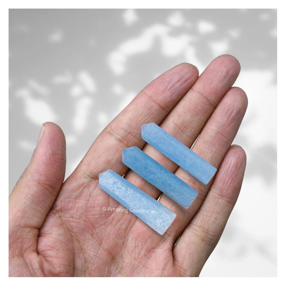 Blue Calcite Pencil Points (Set of 3)