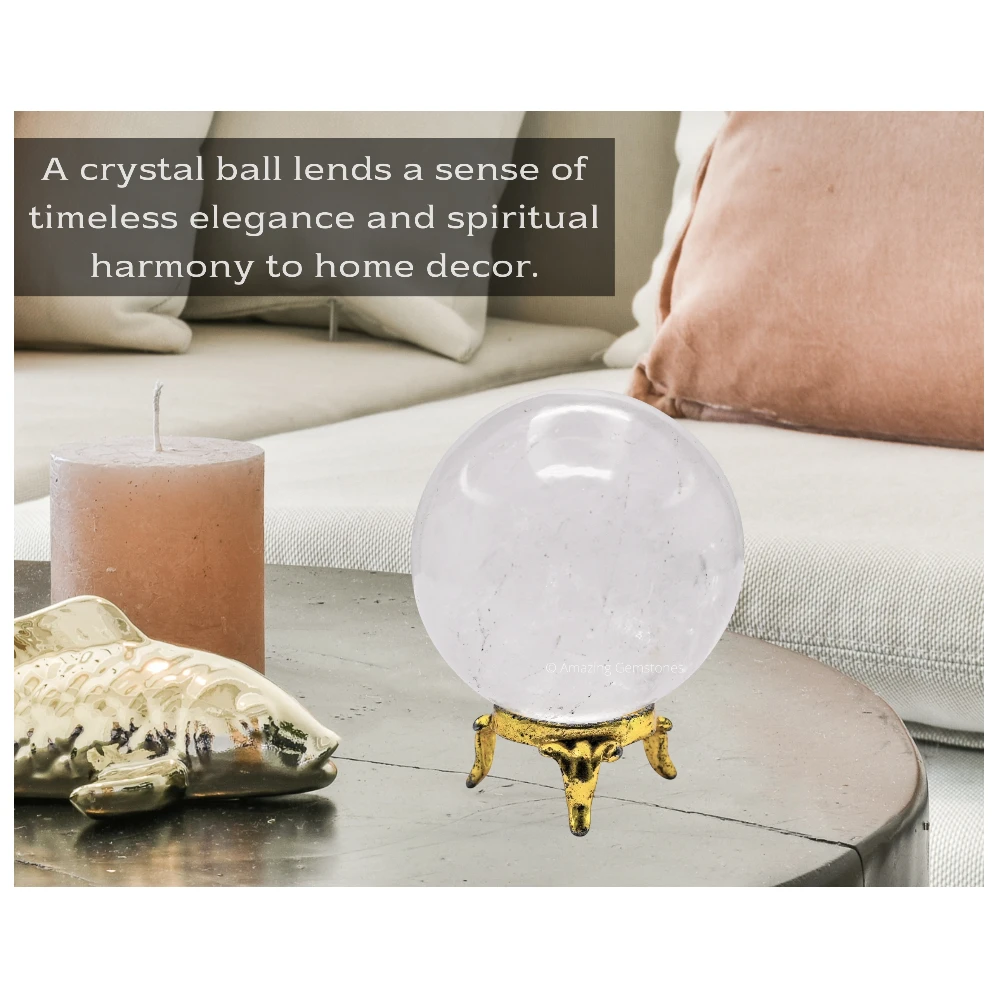 Large Clear Quartz Sphere (2.5 Inch)