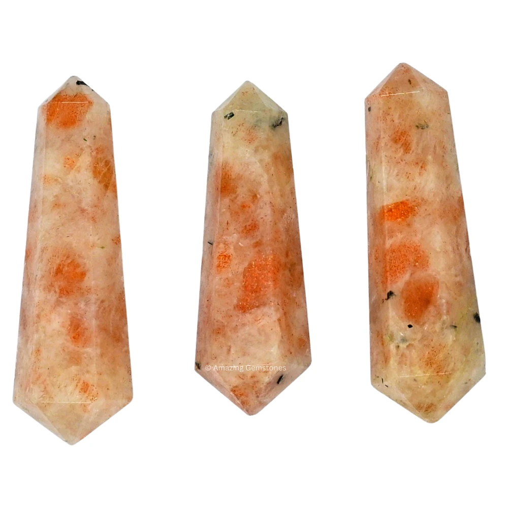 Sunstone Pencil Points (Double Terminated) (Set of 10)