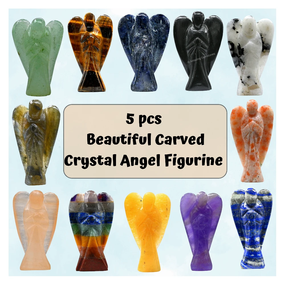 Pack of 5 Crystal Angel