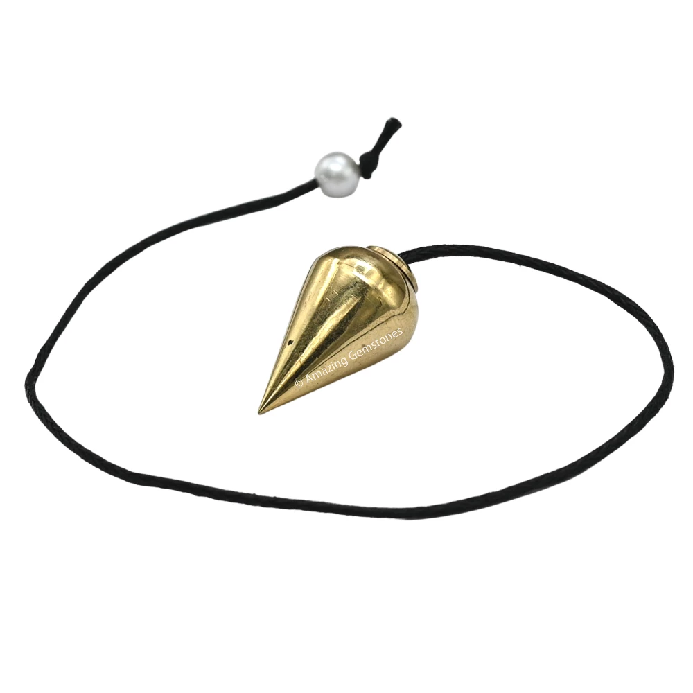 Copper Metal Pendulum - Gold Dome Cone (MP87)