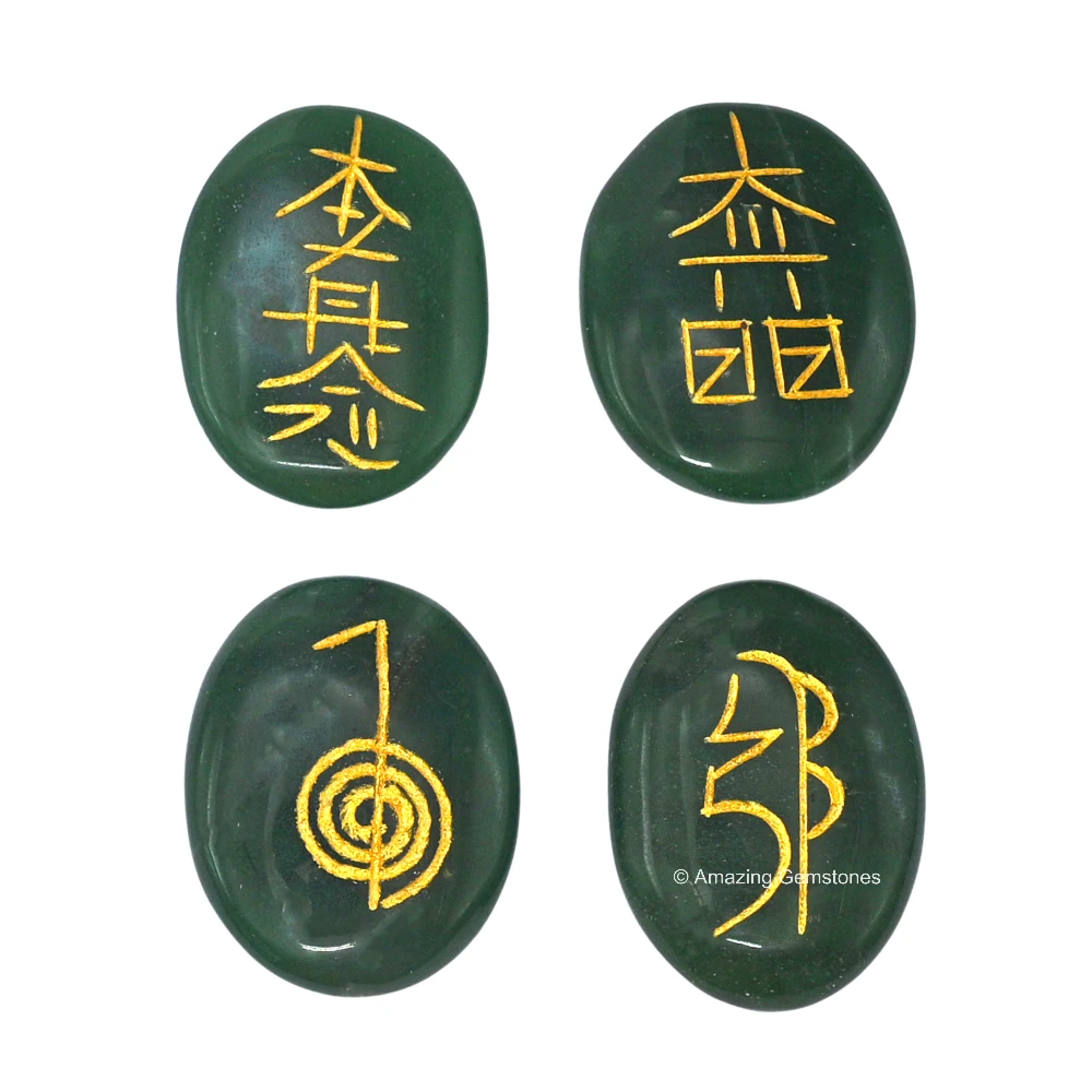 Green Aventurine (Dark) Usui Reiki Set