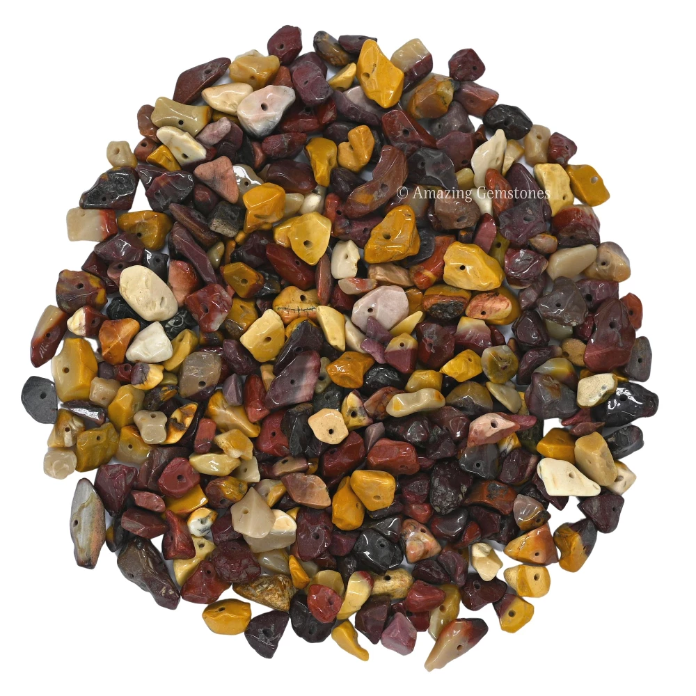 Mookaite Jasper Chips - Pre Drilled