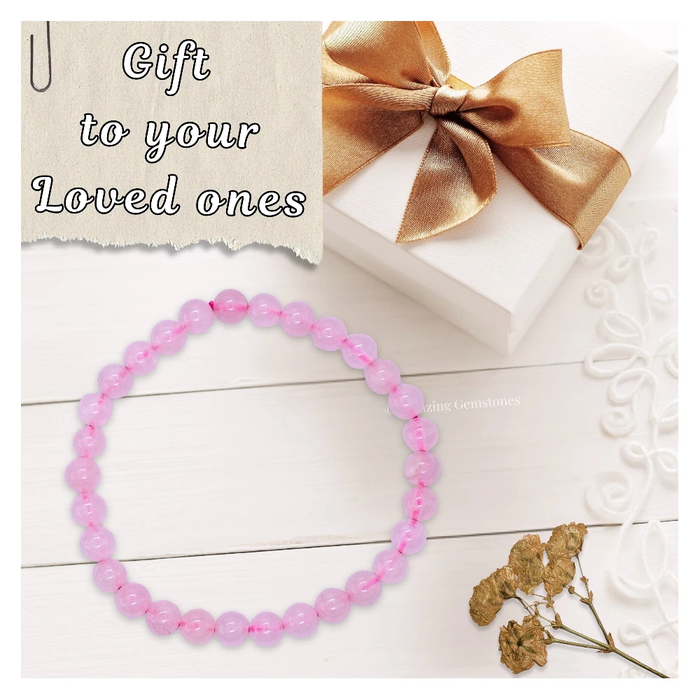 Rose Quartz Healing Crystal Bracelets - 6mm Beads