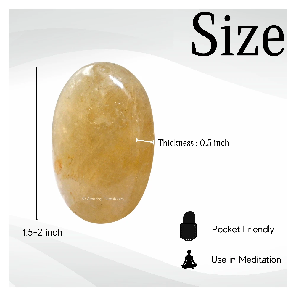 Citrine Palm Stone