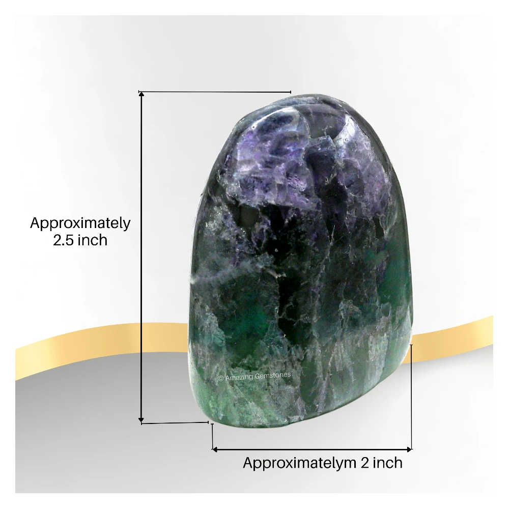 Multi Fluorite Standing Palm Stone (Large)
