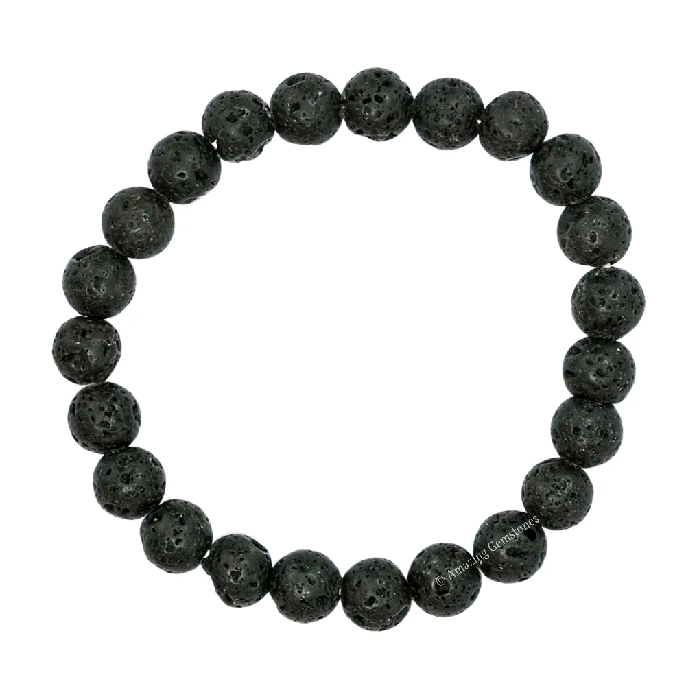 Lava Stone Bracelet (Elastic)