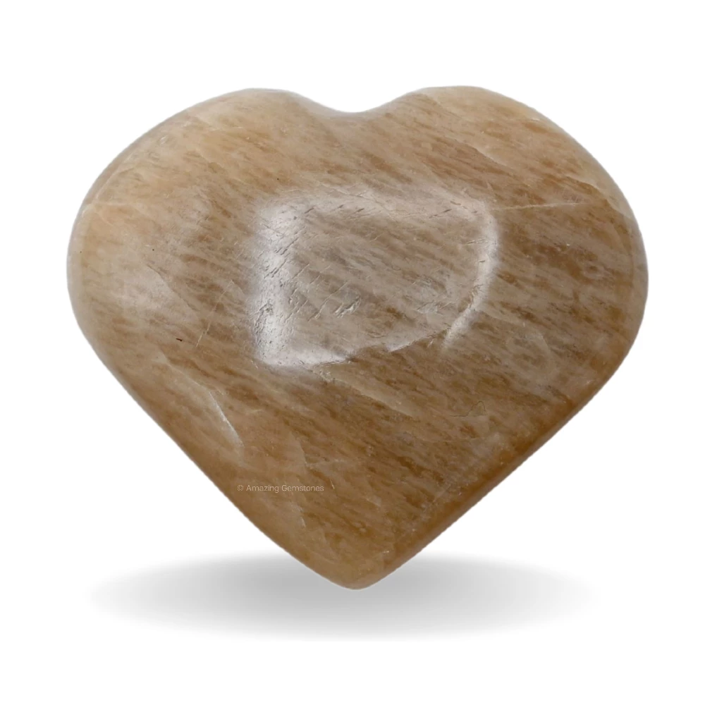Cream Moonstone Heart
