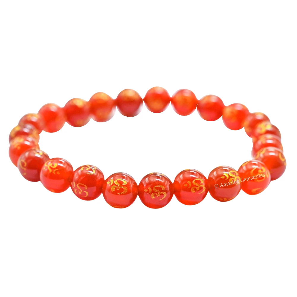 Red Agate OM Bracelet (Strechable)