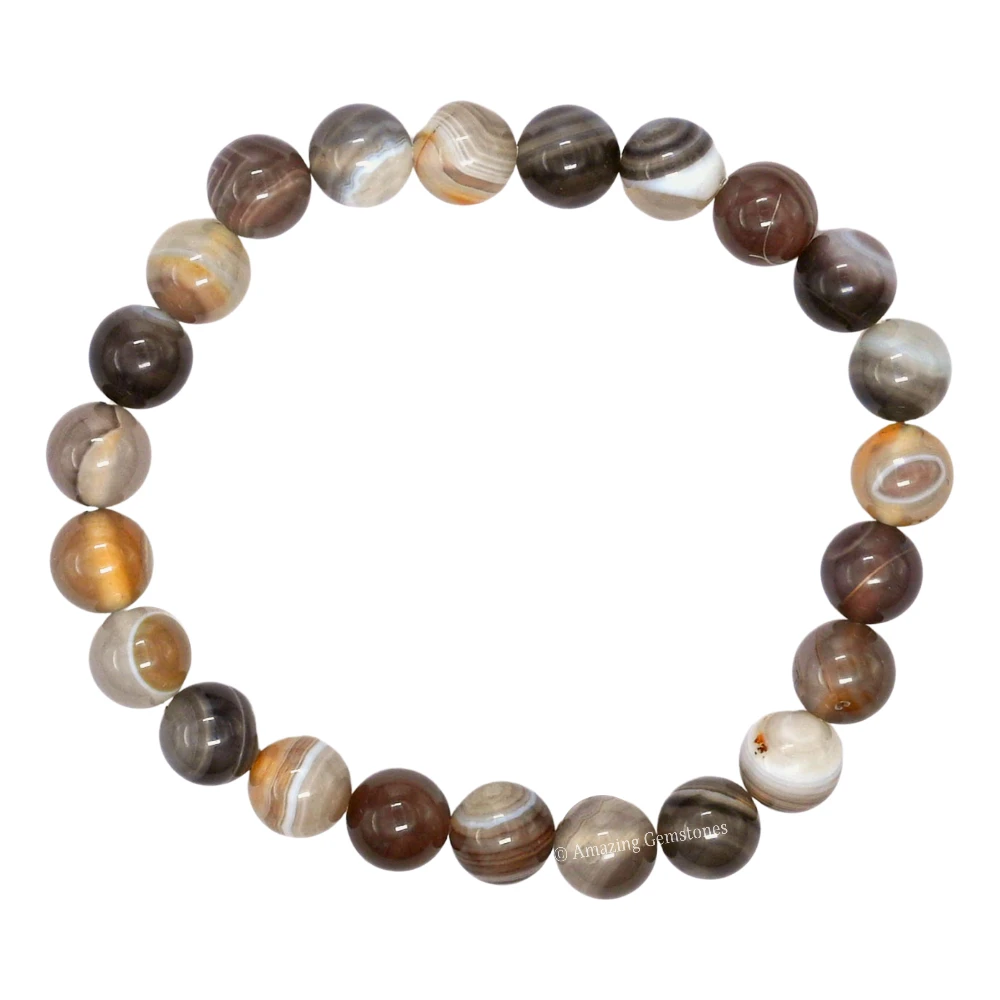 Botswana Agate Bracelet (Strechable)