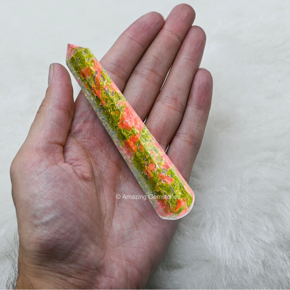 Unakite Wand (Faceted)