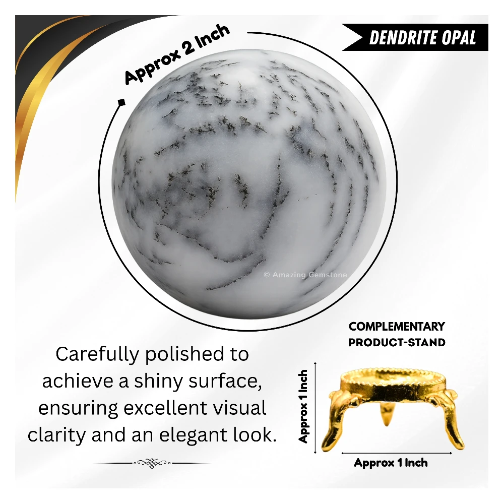 Dendrite Opal Sphere (2 Inch)