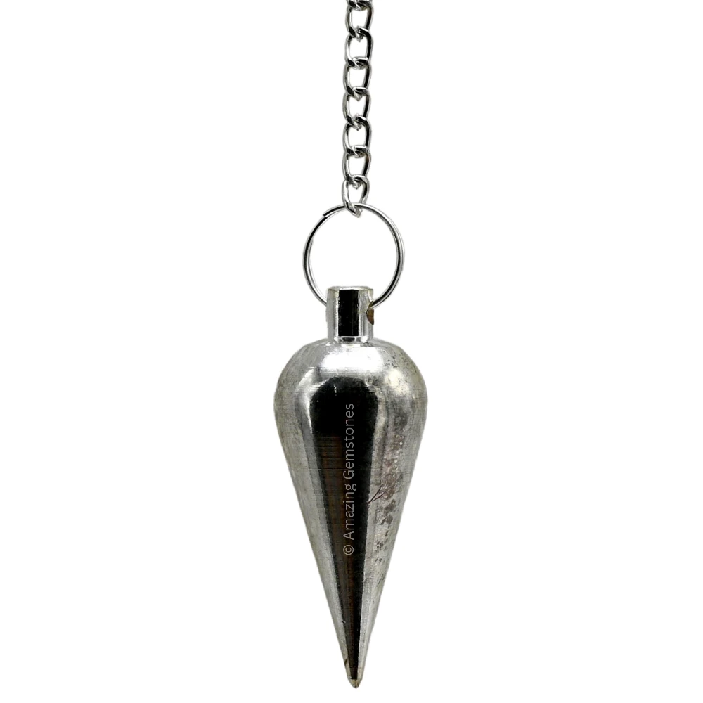 Copper Metal Pendulum - Silver Cone (MP34)