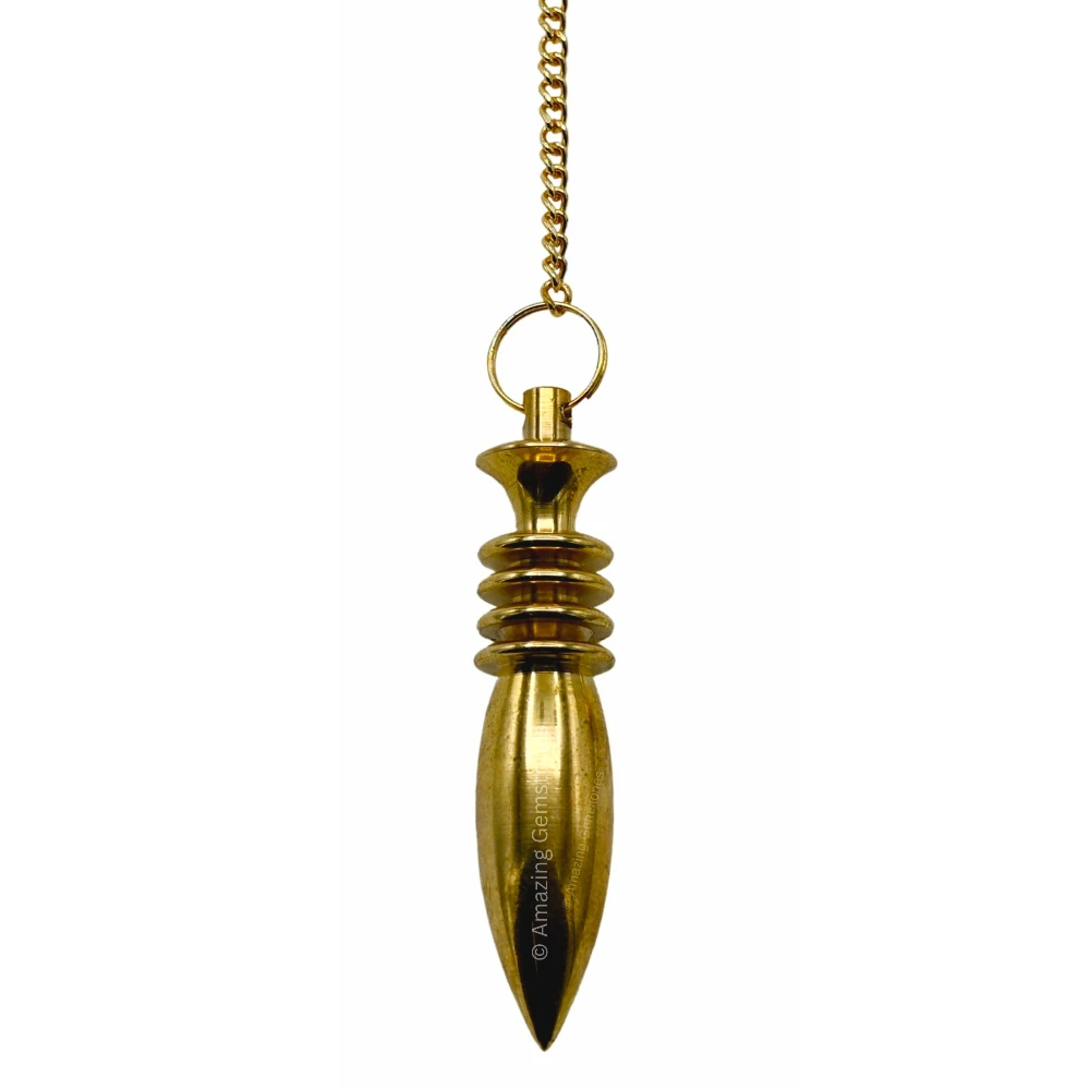 Copper Metal Pendulum - Gold Karnak 4 Ring Plate (MP08)