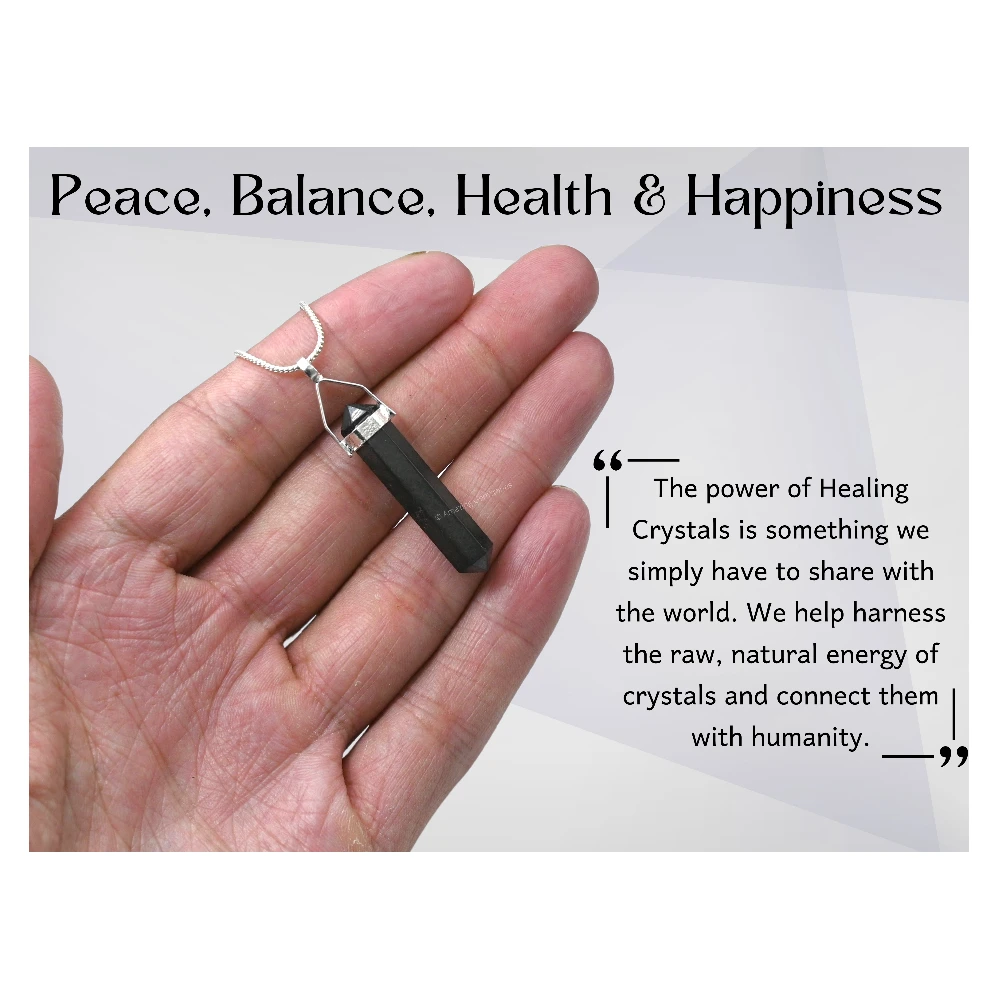 Shungite Necklace - Double Point Pencil