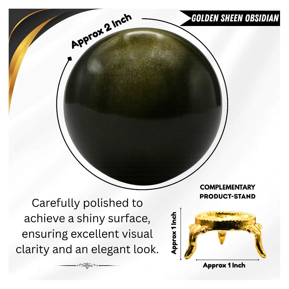 Golden Sheen Obsidian Sphere (2 Inch)