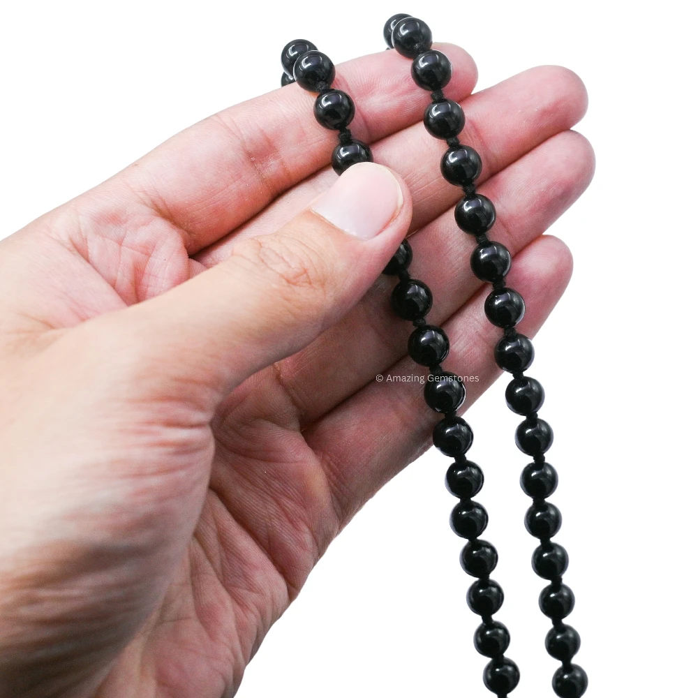 Black Obsidian Mala (Hand Knotted)
