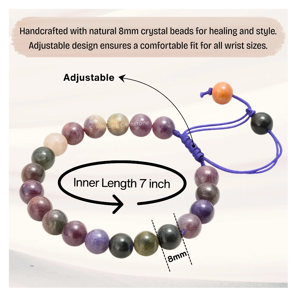 Multi Tourmaline Bracelet (Adjustable)