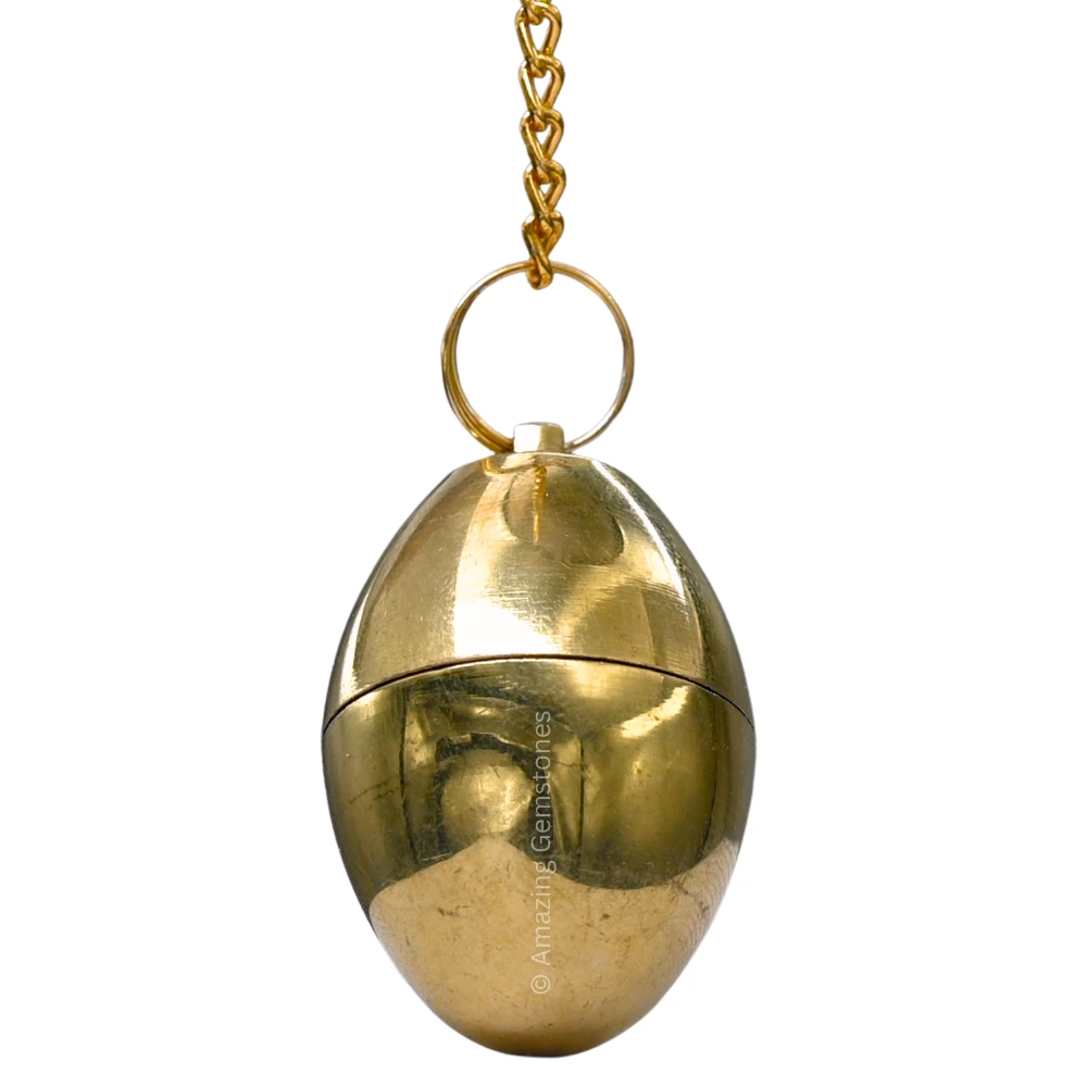 Copper Metal Pendulum - Gold 2 Piece Oval (MP94)