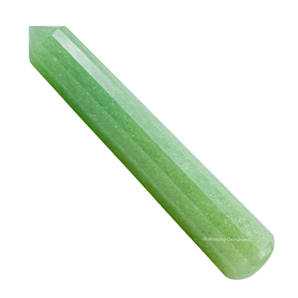 Light Green Aventurine Wand (Faceted)