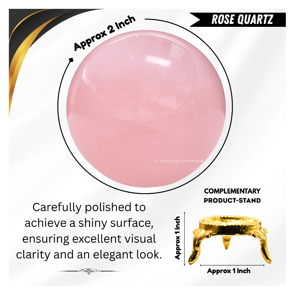 Rose Quartz Sphere (2 Inch)