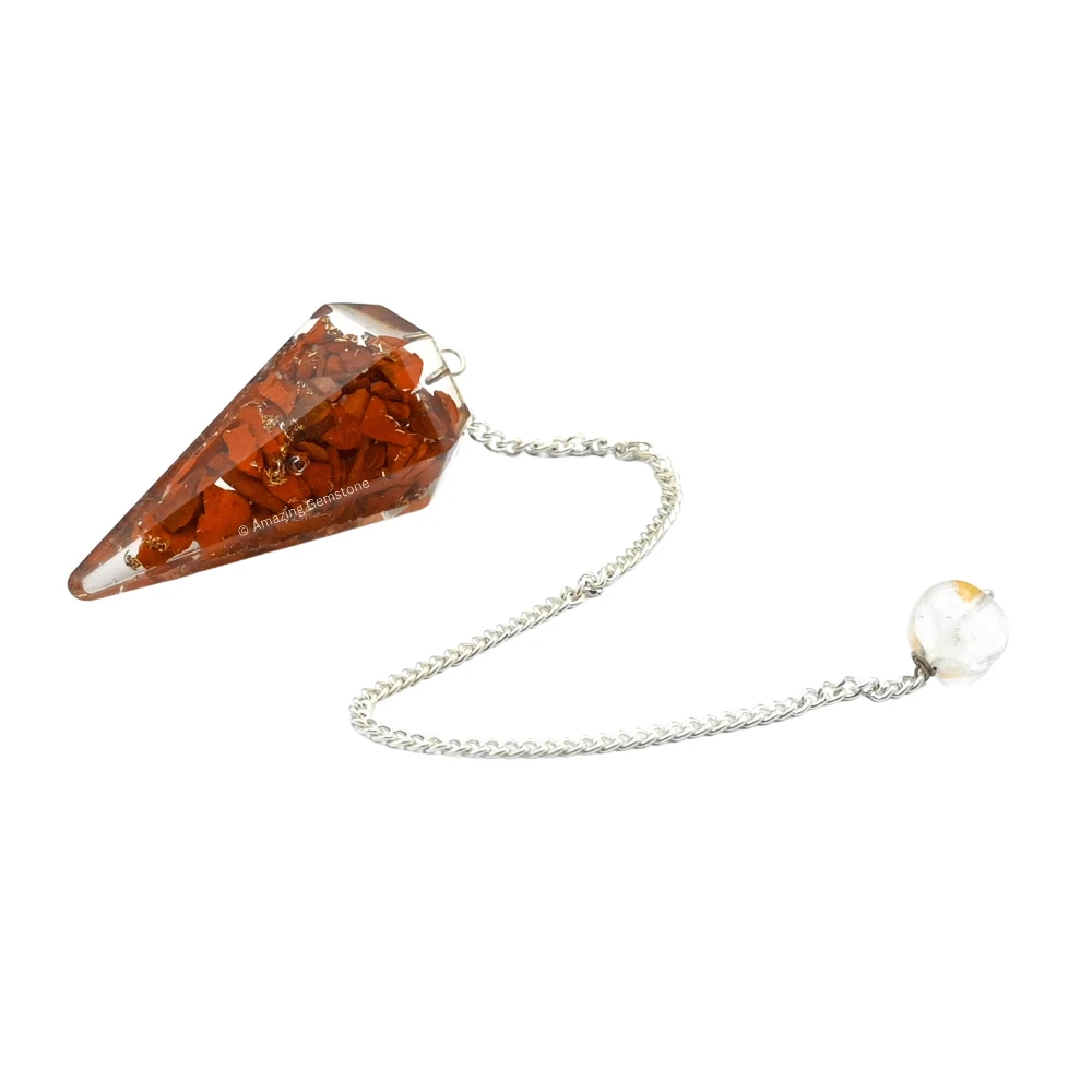 Red Jasper Orgone Pendulum