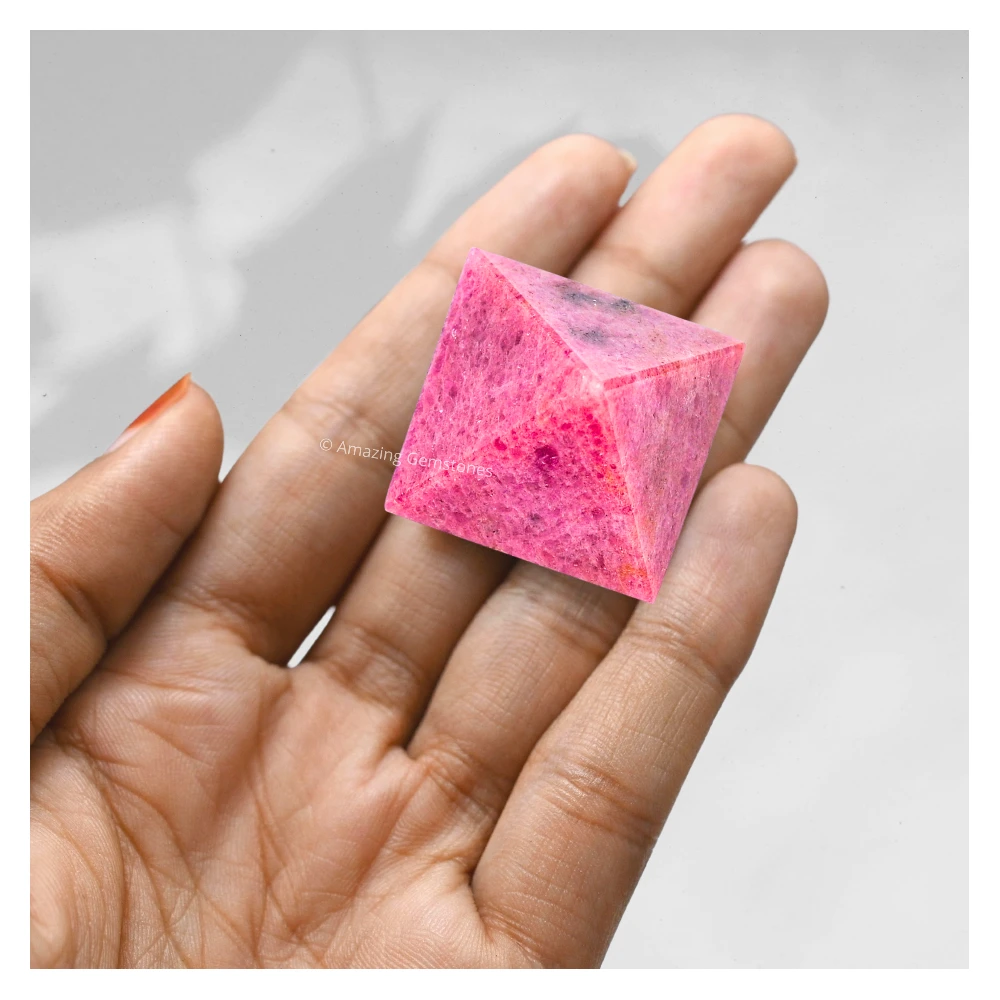 Rhodonite Pyramid (1 Inch)