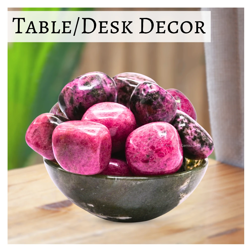Tumbled Rhodonite Stone Crystals (1 oz)